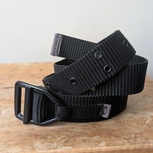 Oakley Black Nylon Web Belt with Metal Buckle